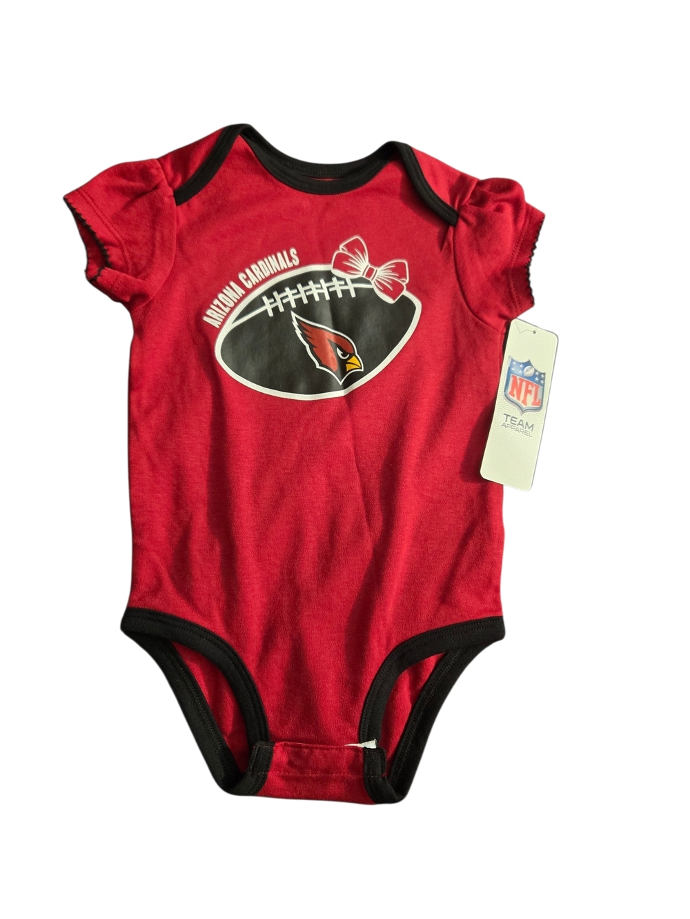 Arizona Cardinals Dark Red Baby Onesie with Black Trim - 18M- NWT